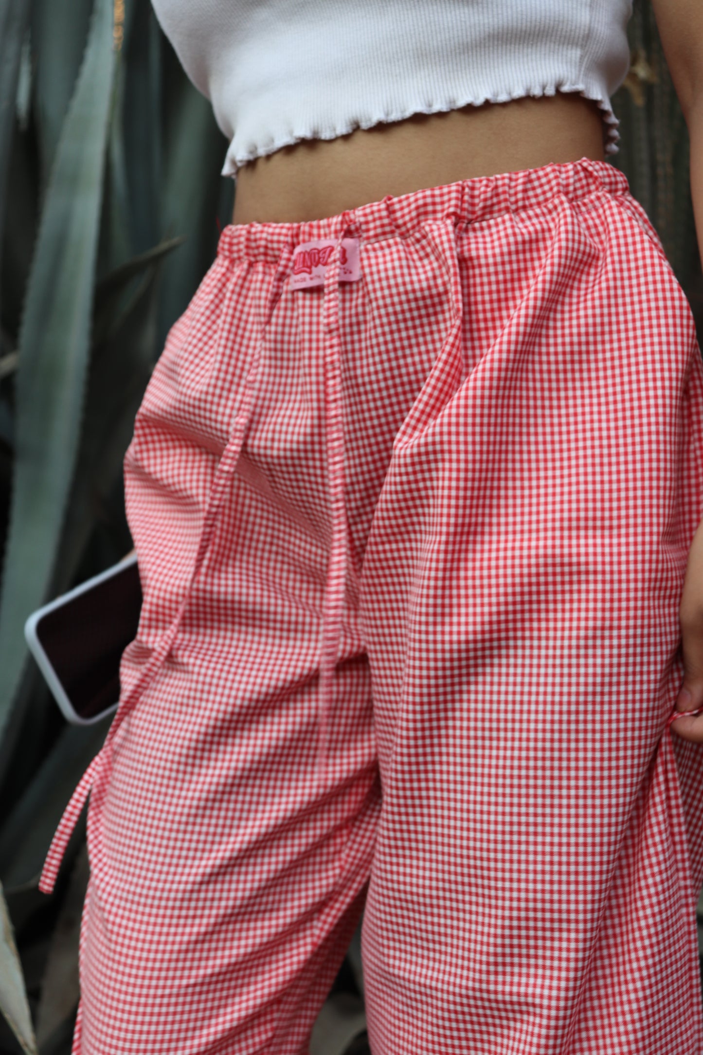 Red Gingham pants