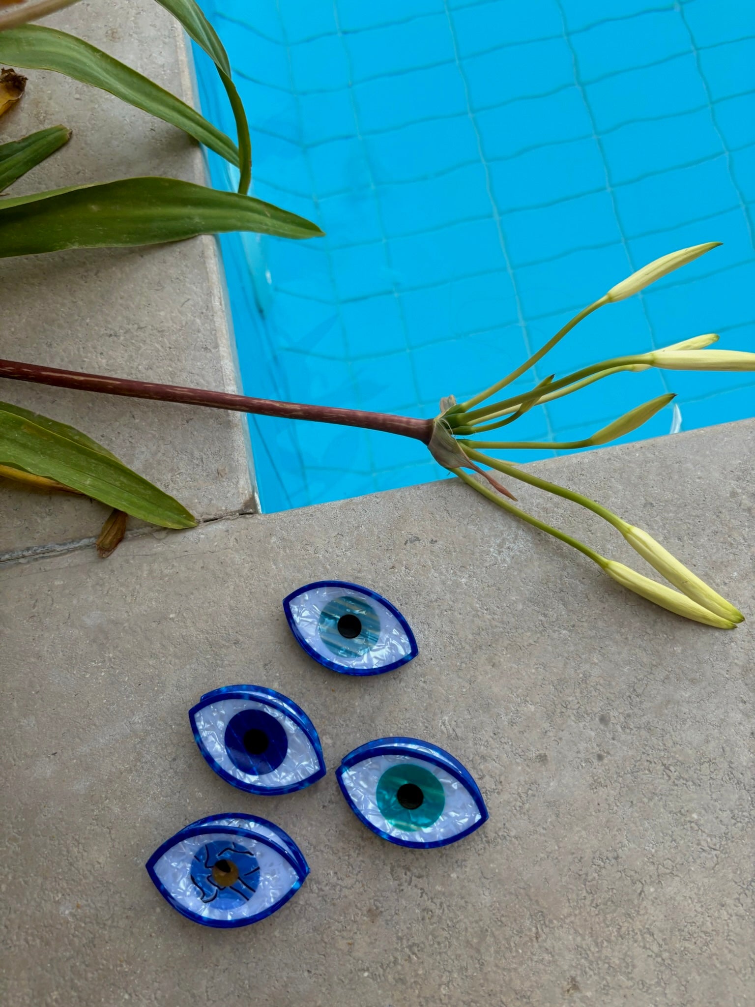 Evil eye hair clip