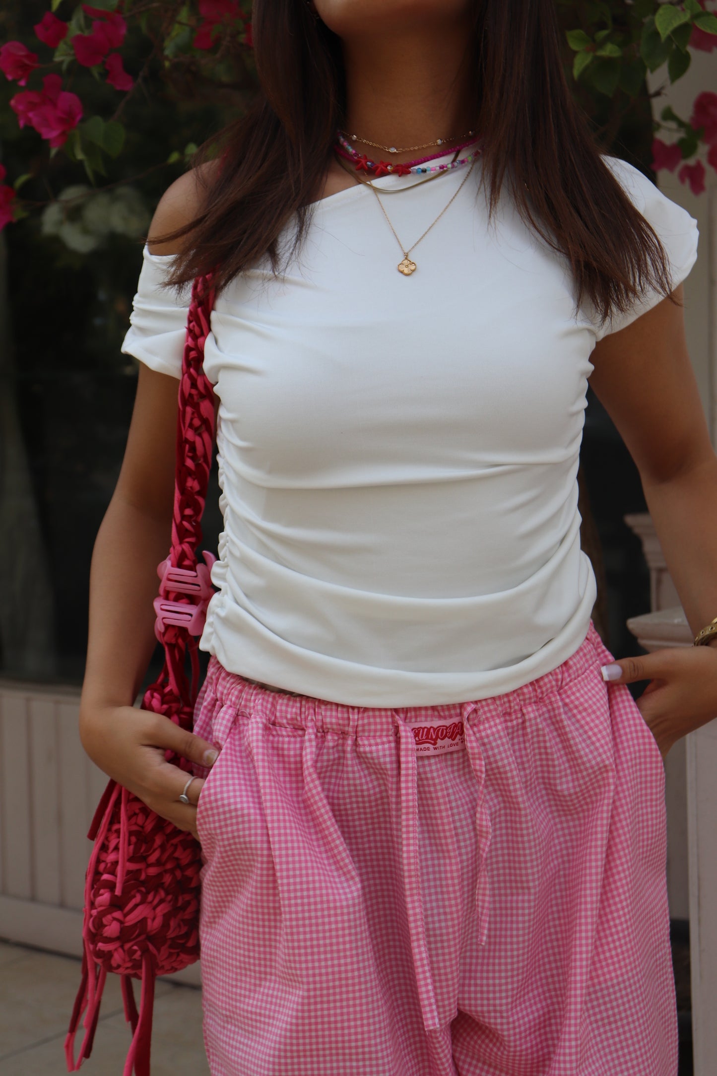 Pink Gingham pants