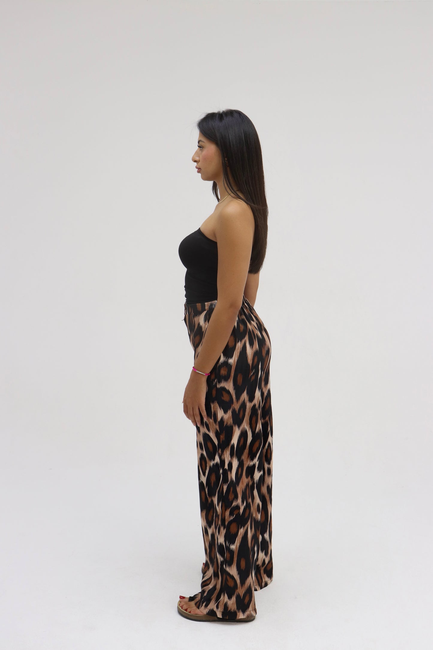 Leopard Satin Pants