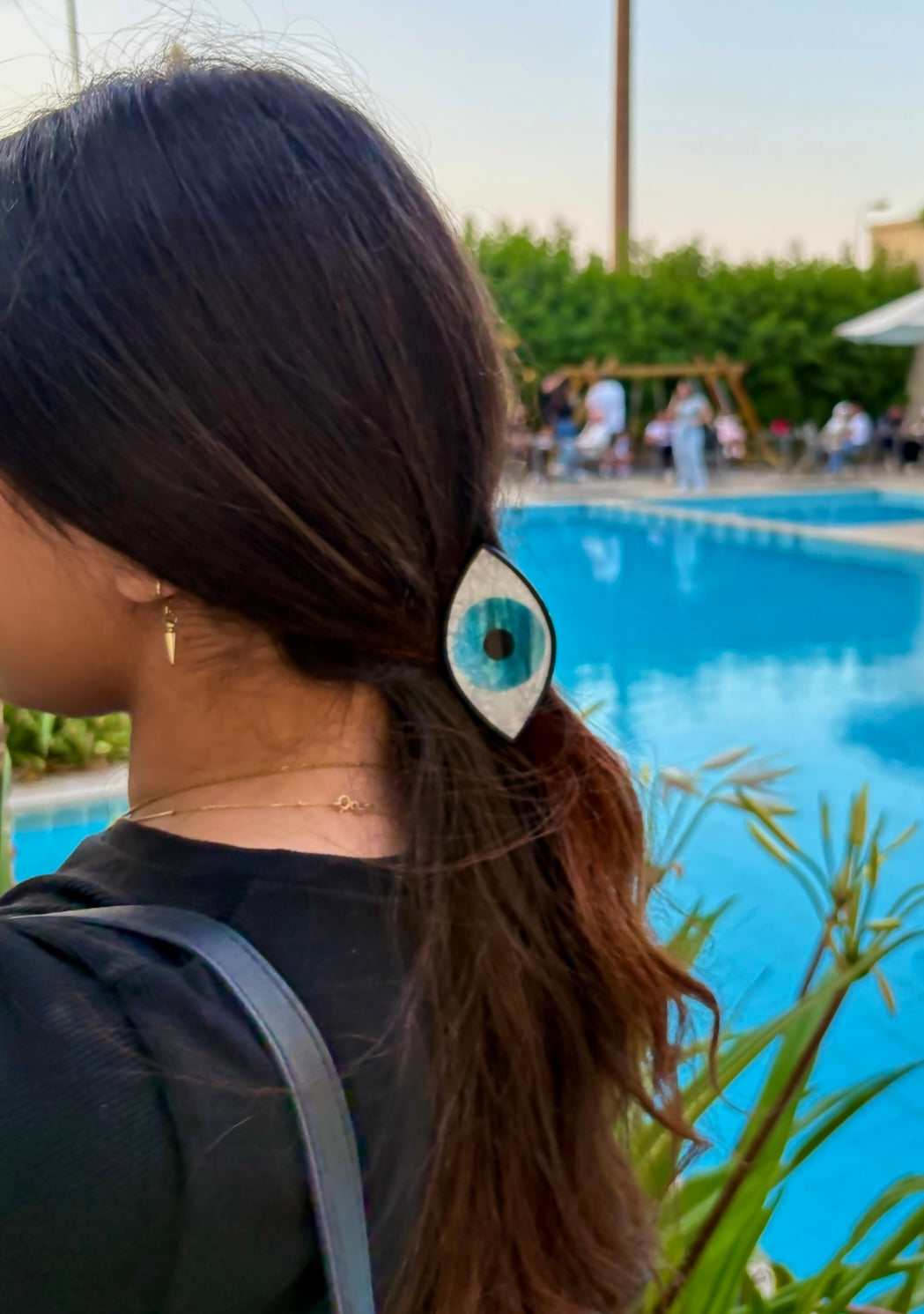 Evil eye hair clip