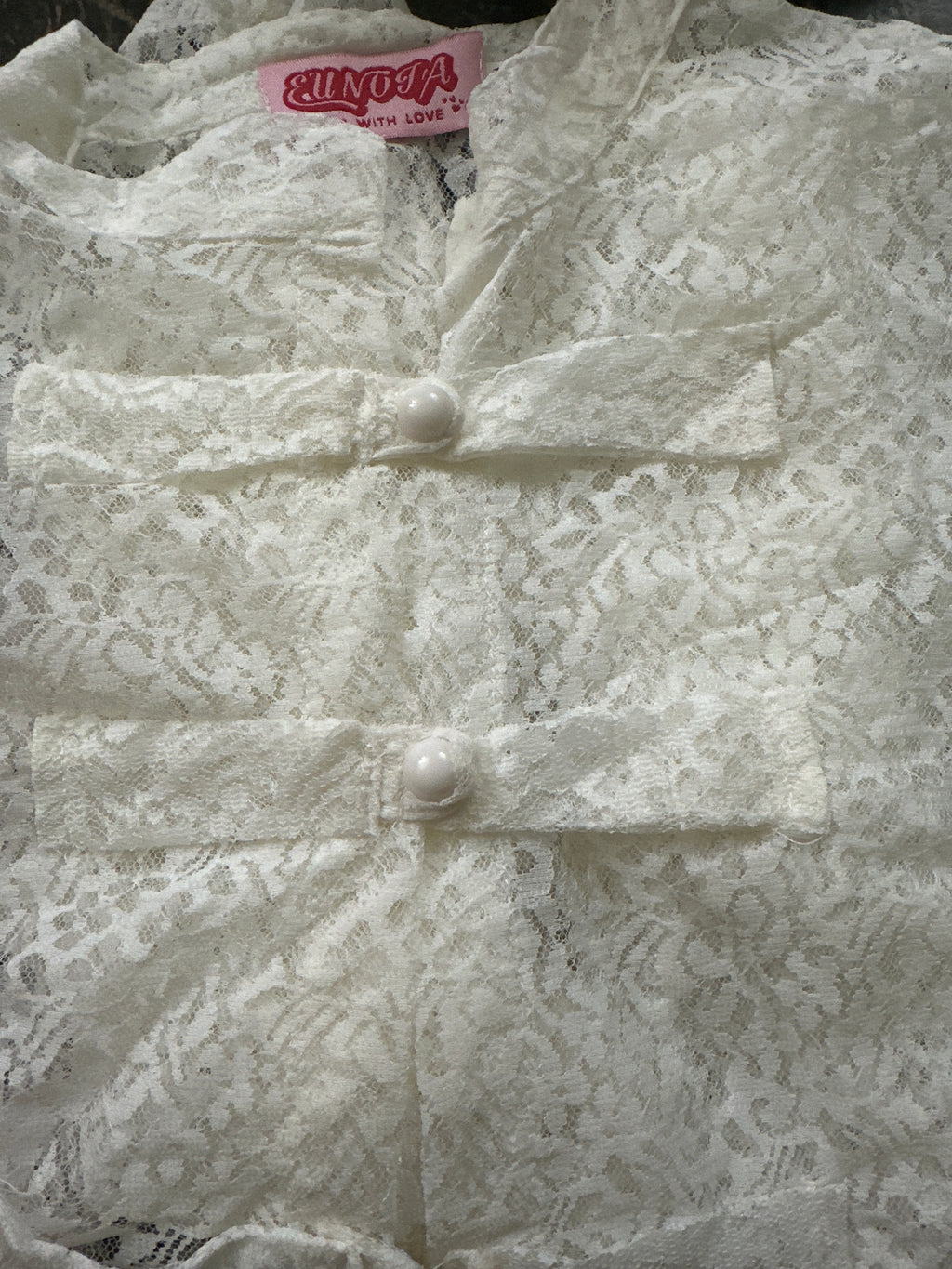 Mandarin lace top