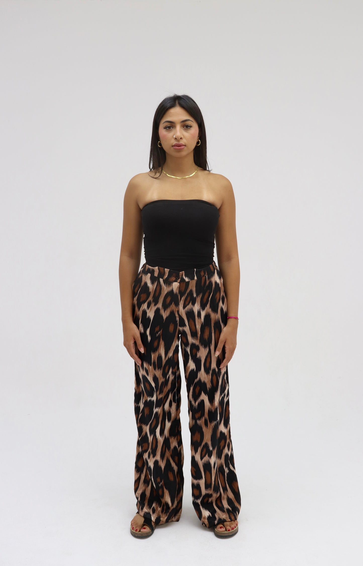 Leopard Satin Pants