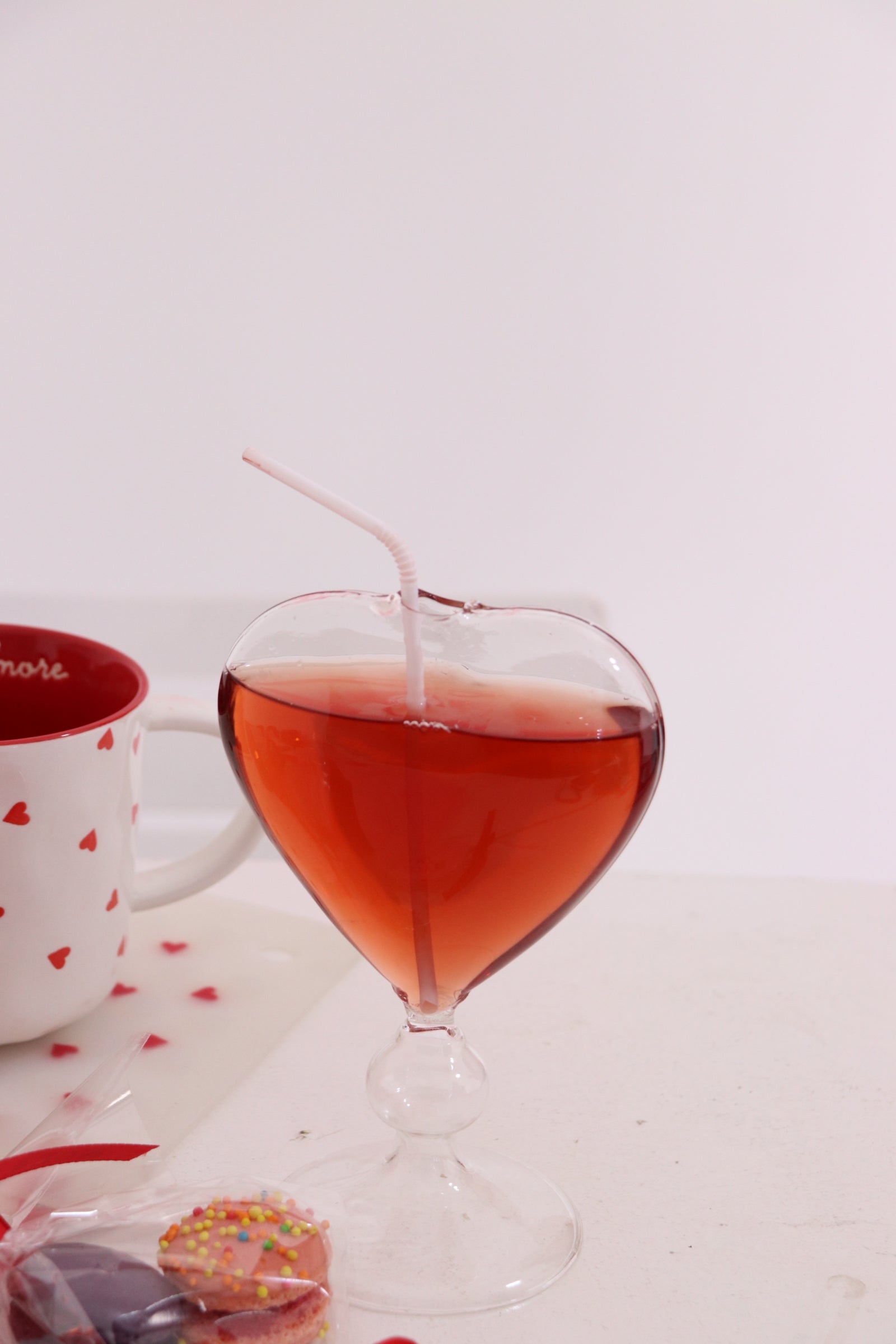 Heart-shaped glass