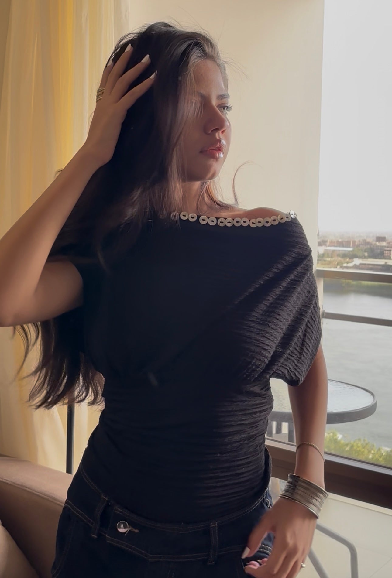 Snatched Button Top