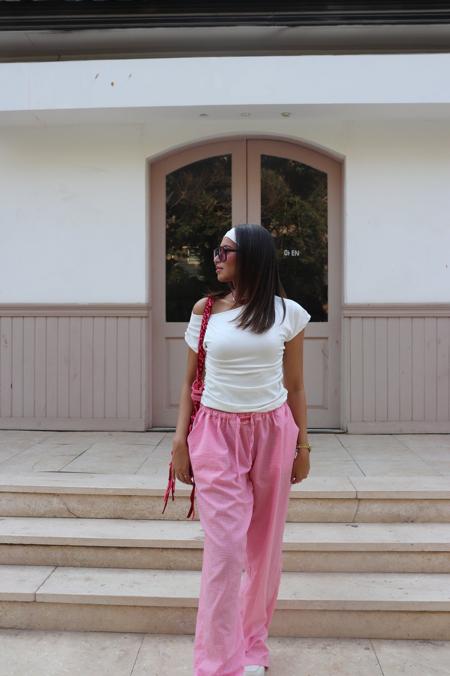 Pink Gingham pants