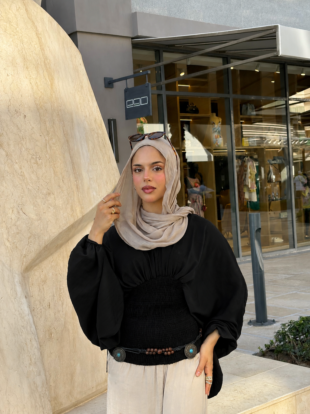 Sculpted blouse