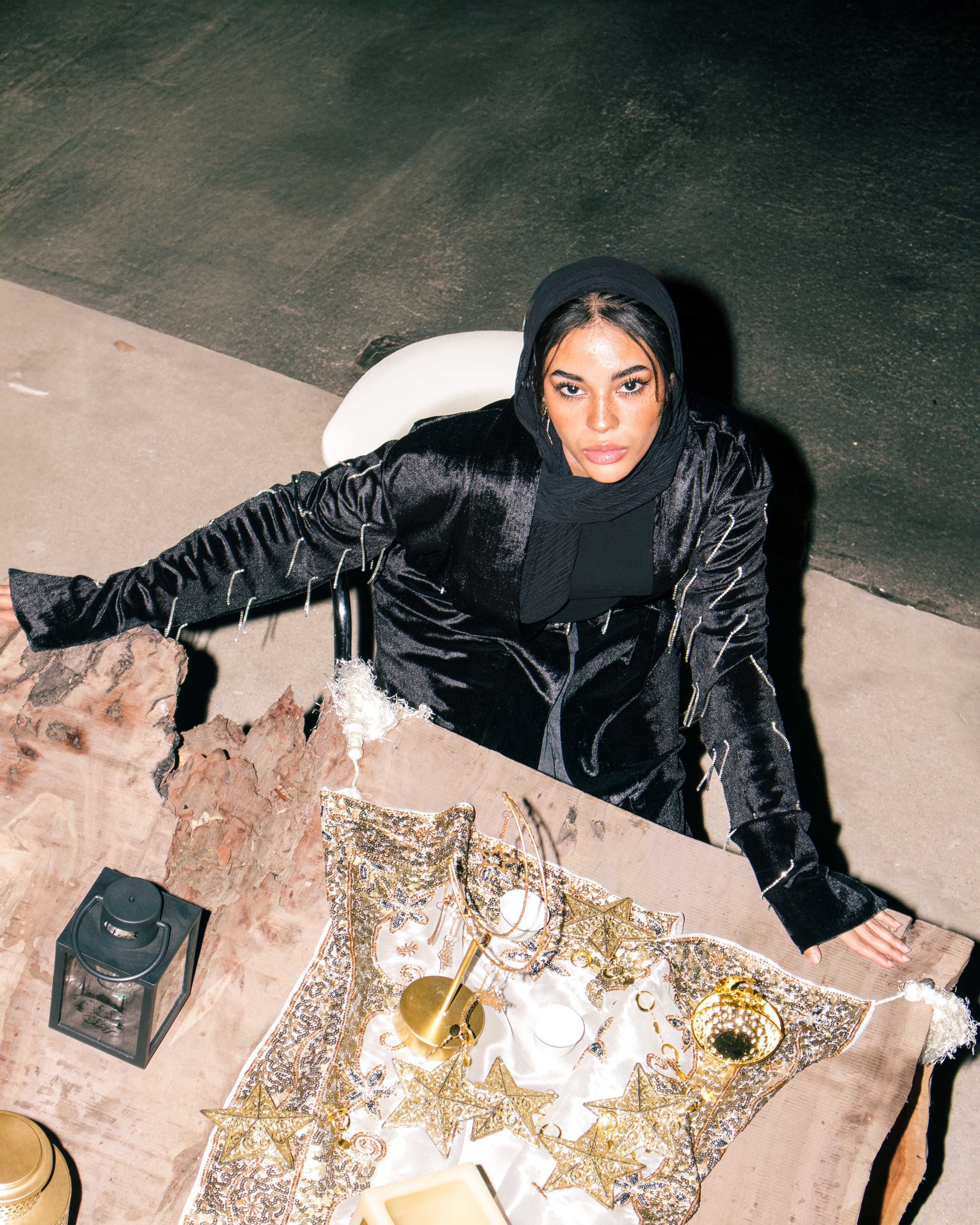 Velvet blingy kaftan