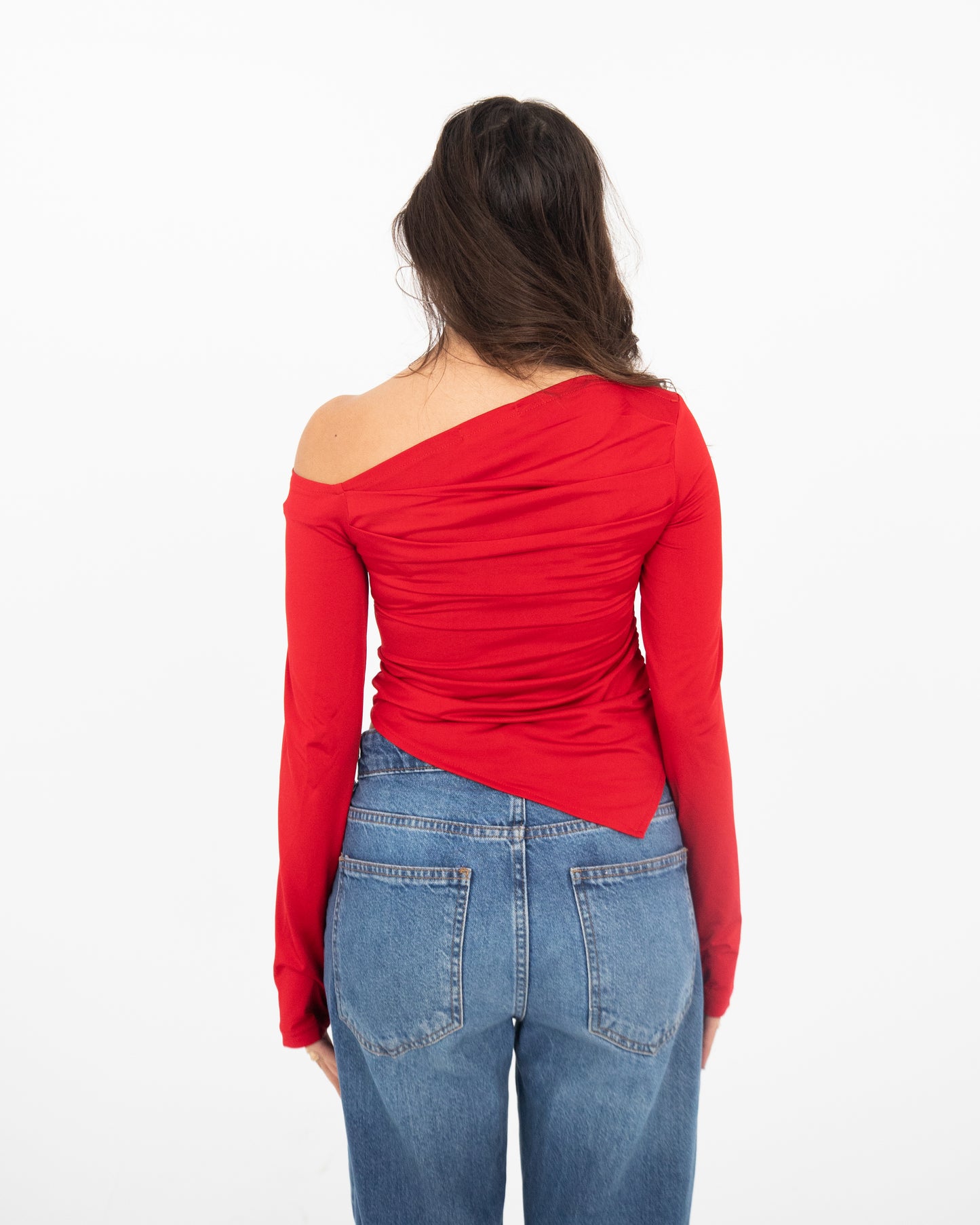 Crimson shoulder top