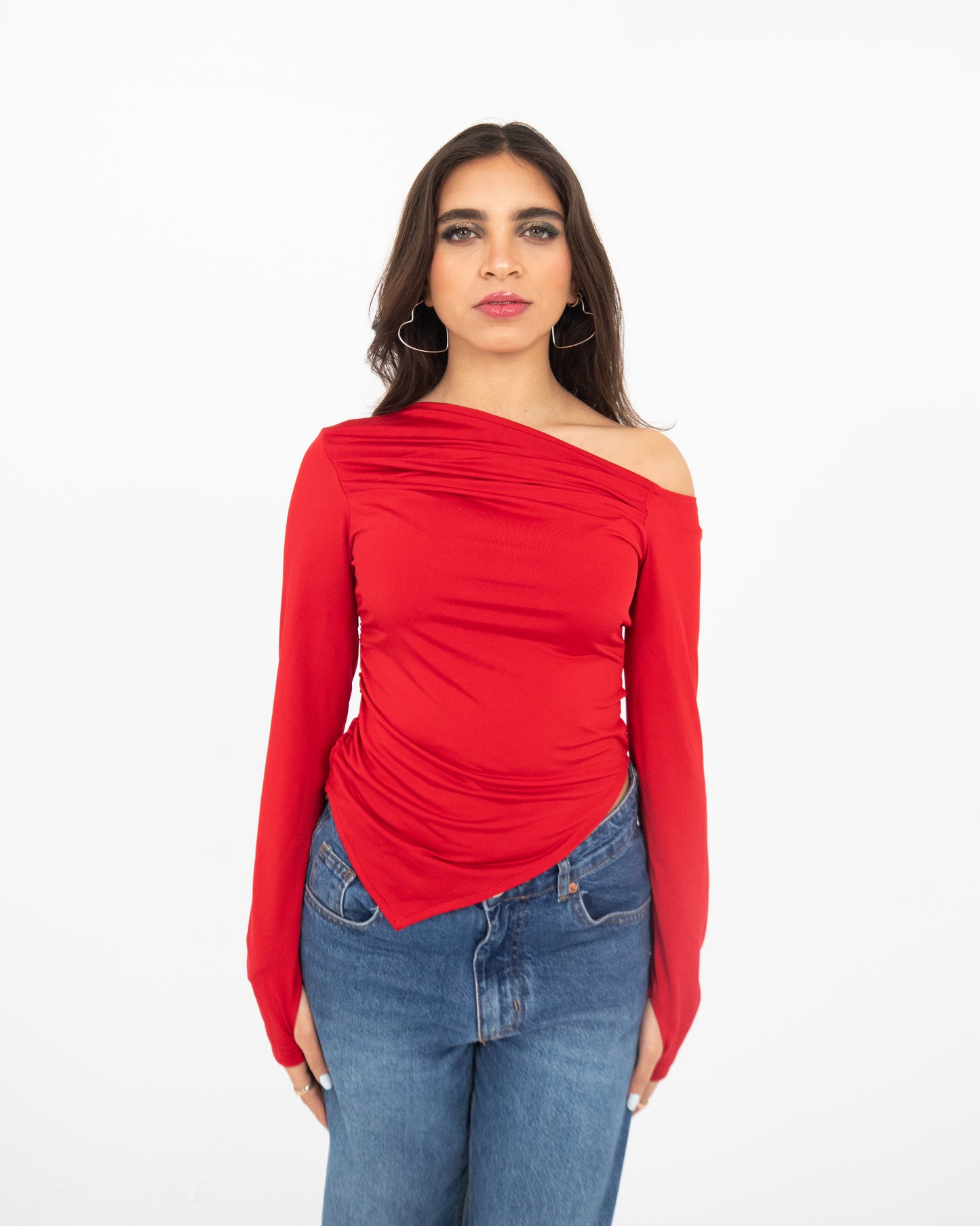 Crimson shoulder top